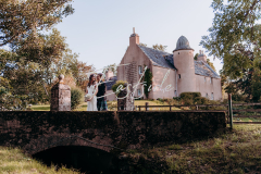 Couple in front of Aswanley House